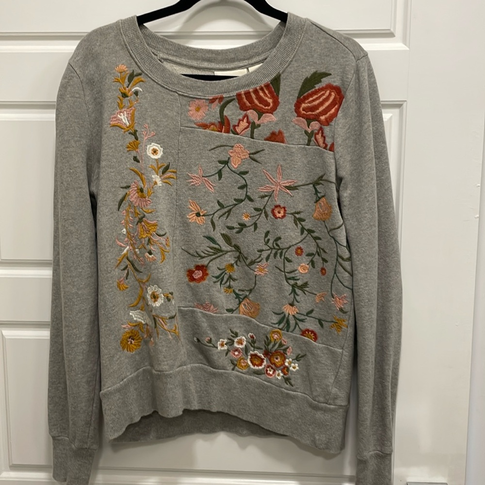 Maeve by Anthropologie floral sweatshirt